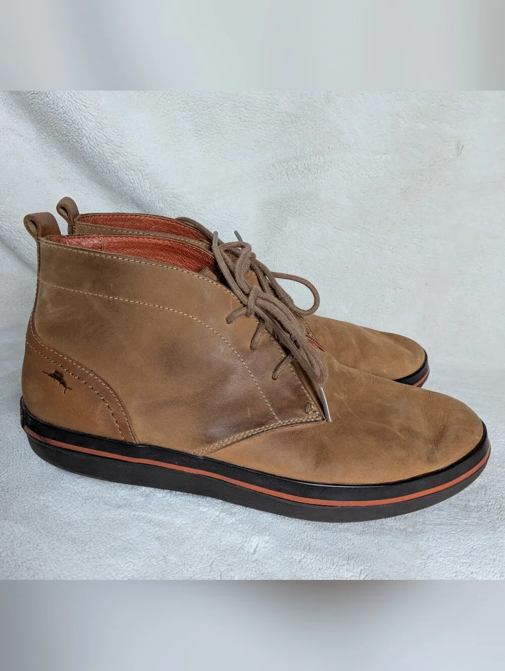 Tommy Bahama Reflexology Riker Tan Chukka Ankle Boots Mens Suede Size 10D